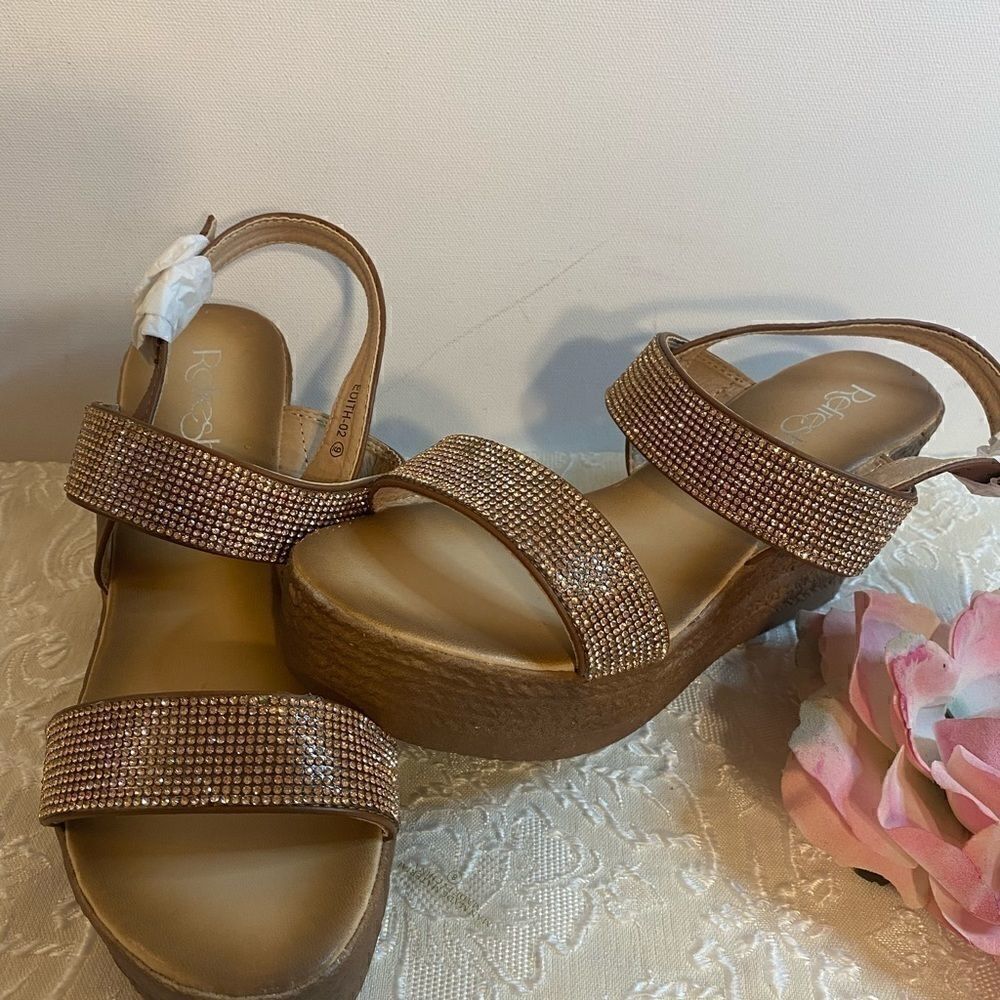 💥Refresh Rhinestone Embellished Wedge Sandals - Picture 5 of 12